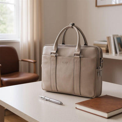 Genuine Leather Laptop Business Briefcase Office Work Travel Bag - Sutton