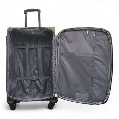 Expandable Soft 8 Wheel Lightweight Suitcase Luggage Travel Bags Set