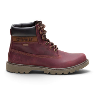 Caterpillar (CAT) Men's Burgundy Waterproof Leather Lace Up Ankle Boots -  Colorado 2.0 Tractor
