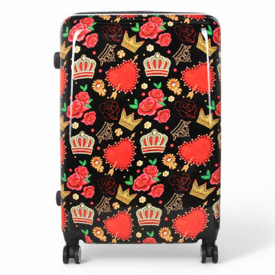Strong Expandable Hard Shell Dual 4 Wheel Suitcase Set Print Luggage Cabin Travel Bag