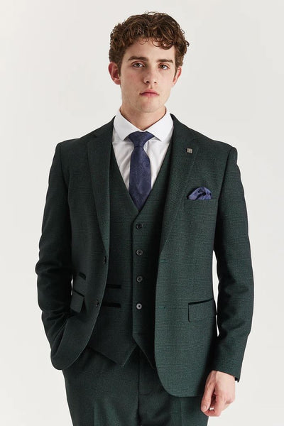 Men's Green Suit Blazer Prince Of Wales Formal Blazer