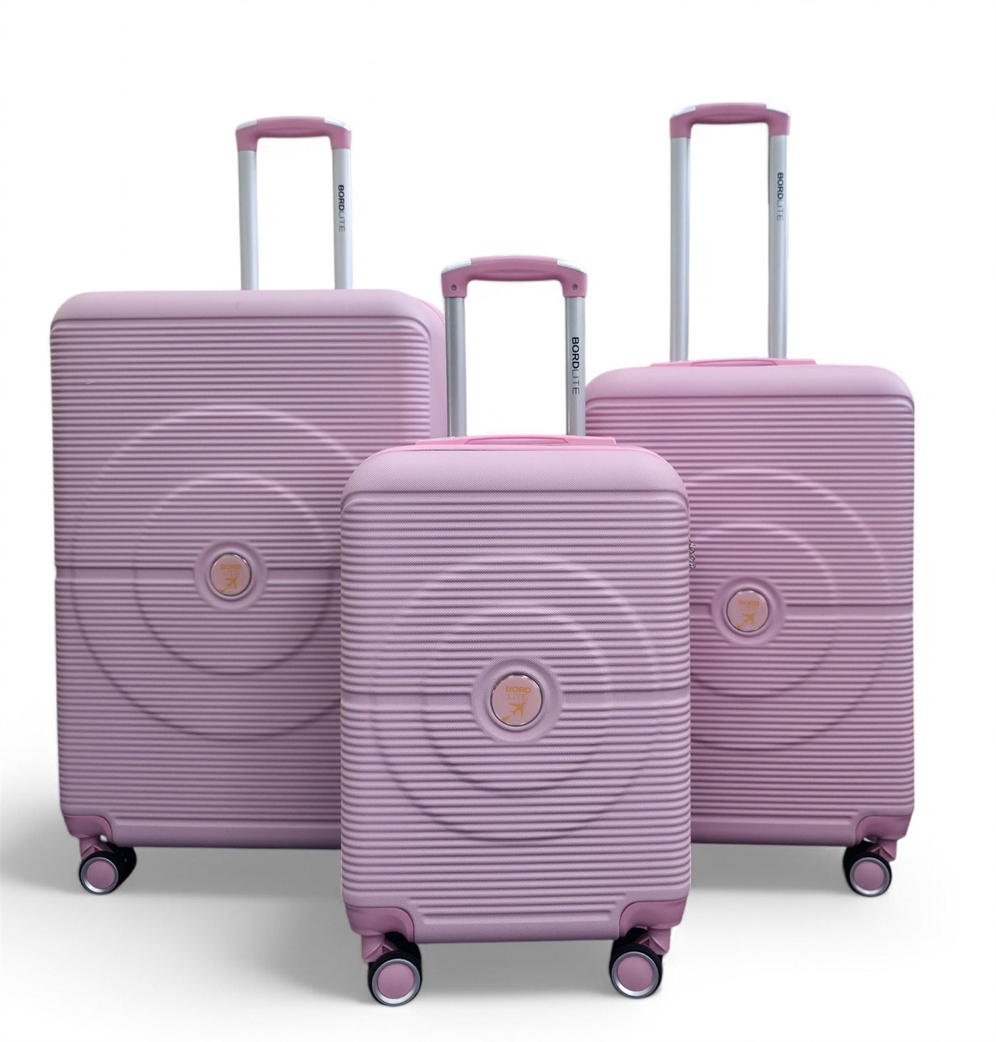 Robust ABS Hard Shell 8 Wheels Luggage Travel Holiday Cabin Suitcase Set