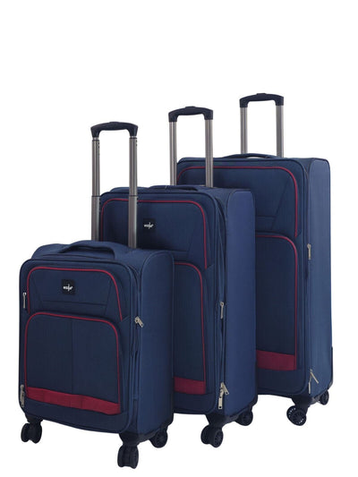 Soft 3 pcs Luggage Suitcase Set Cabin Light Travel Bags