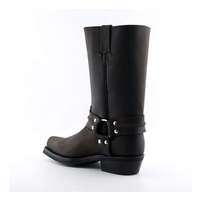 Grinders Unisex Brown Western High Leather Boots- Renegade Hi