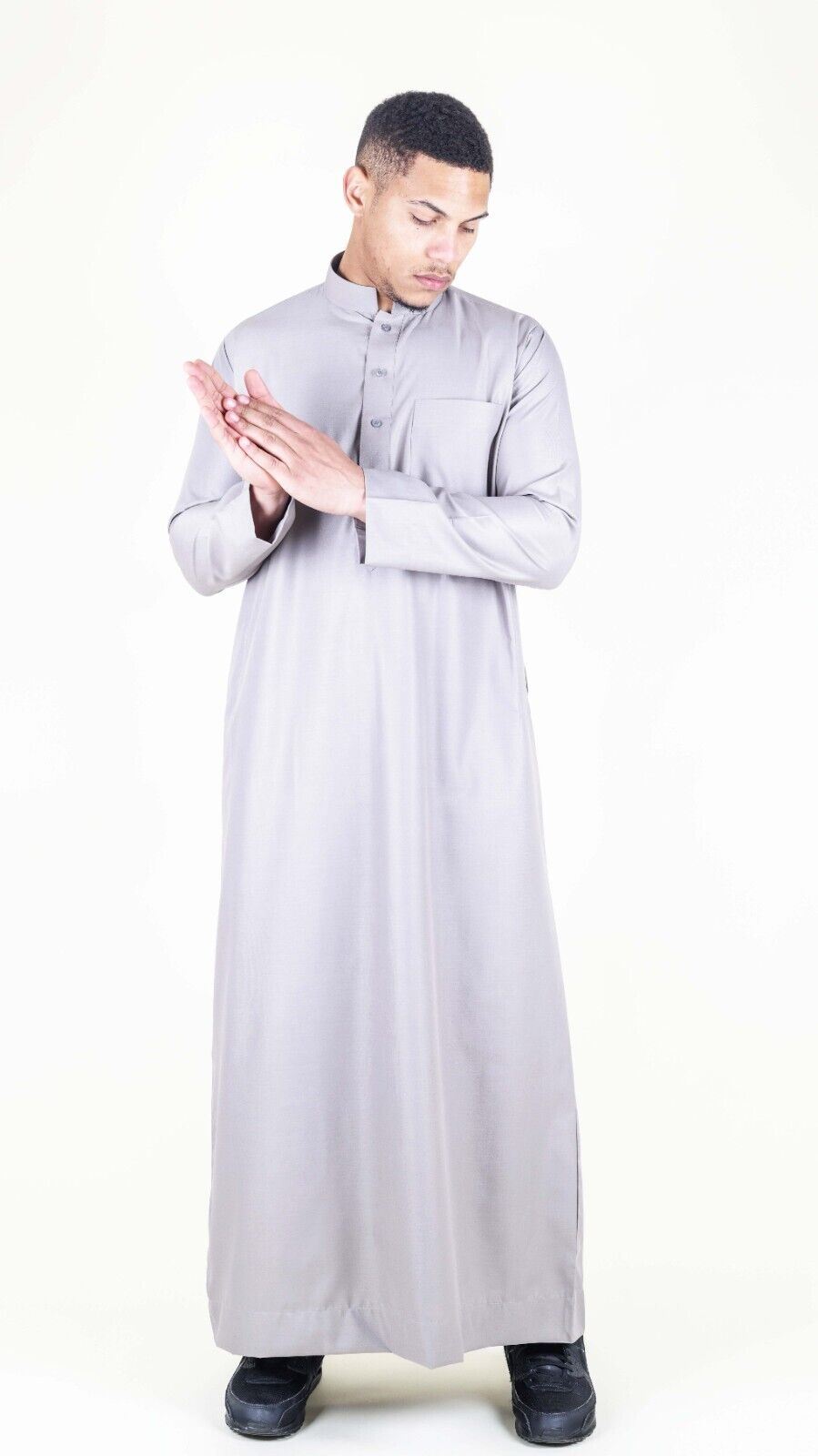 Mens Thobe Jubba Saudi Islamic Arabic Eid Cotton Kaftan Jubbah Umrah Robe