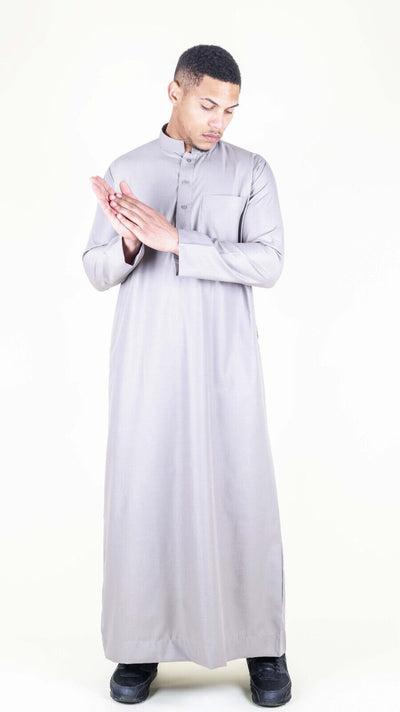 Mens Thobe Jubba Saudi Islamic Arabic Eid Cotton Kaftan Jubbah Umrah Robe