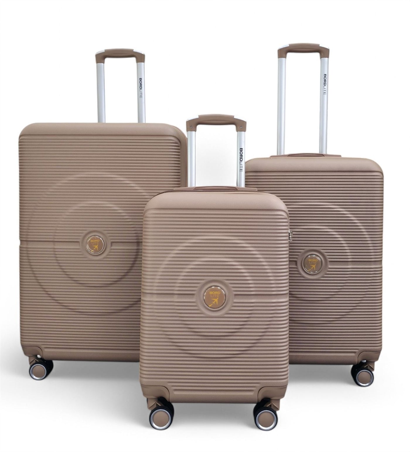 Robust ABS Hard Shell 8 Wheels Luggage Travel Holiday Cabin Suitcase Set