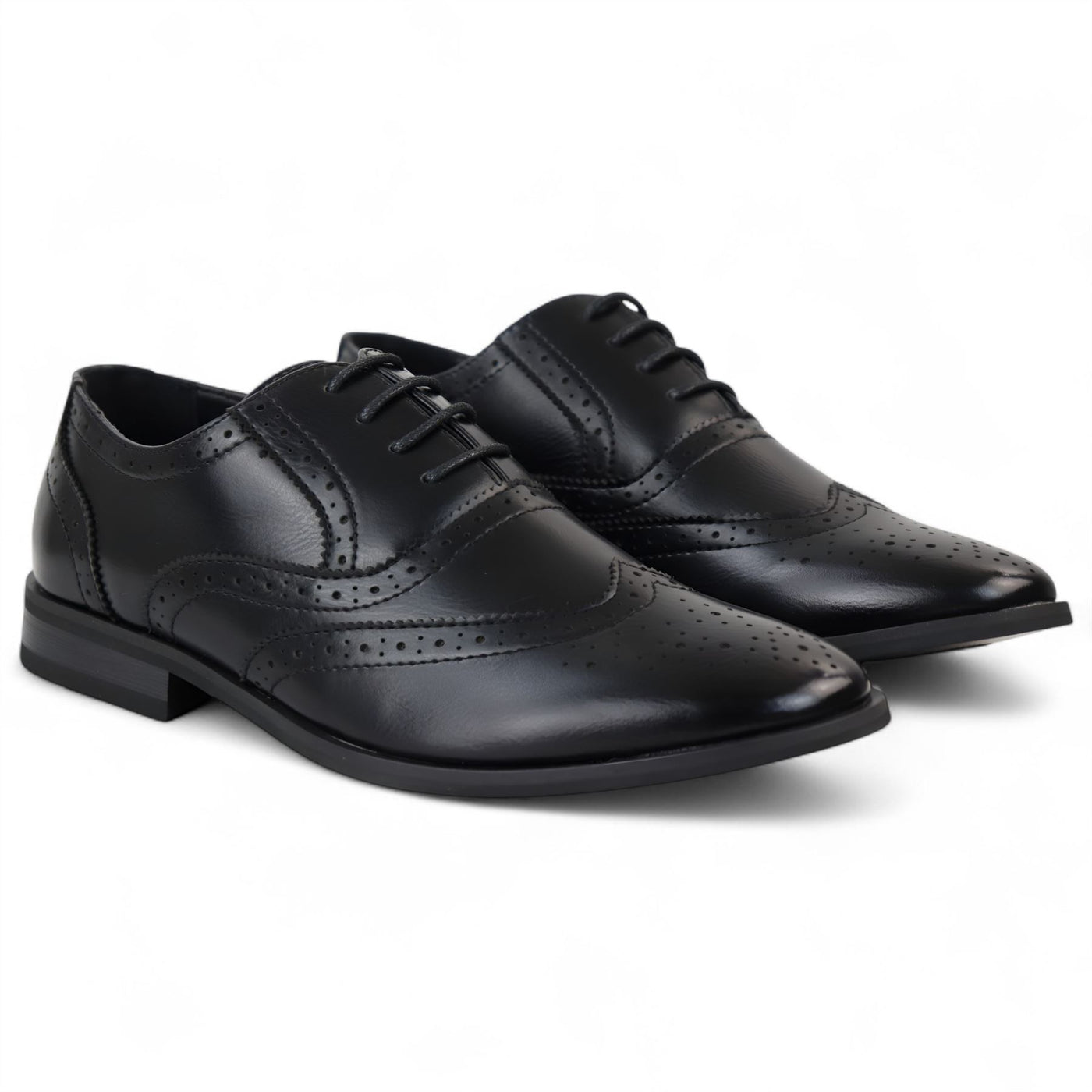 Men’s Black Classic Brogue Derby Oxford Shoes