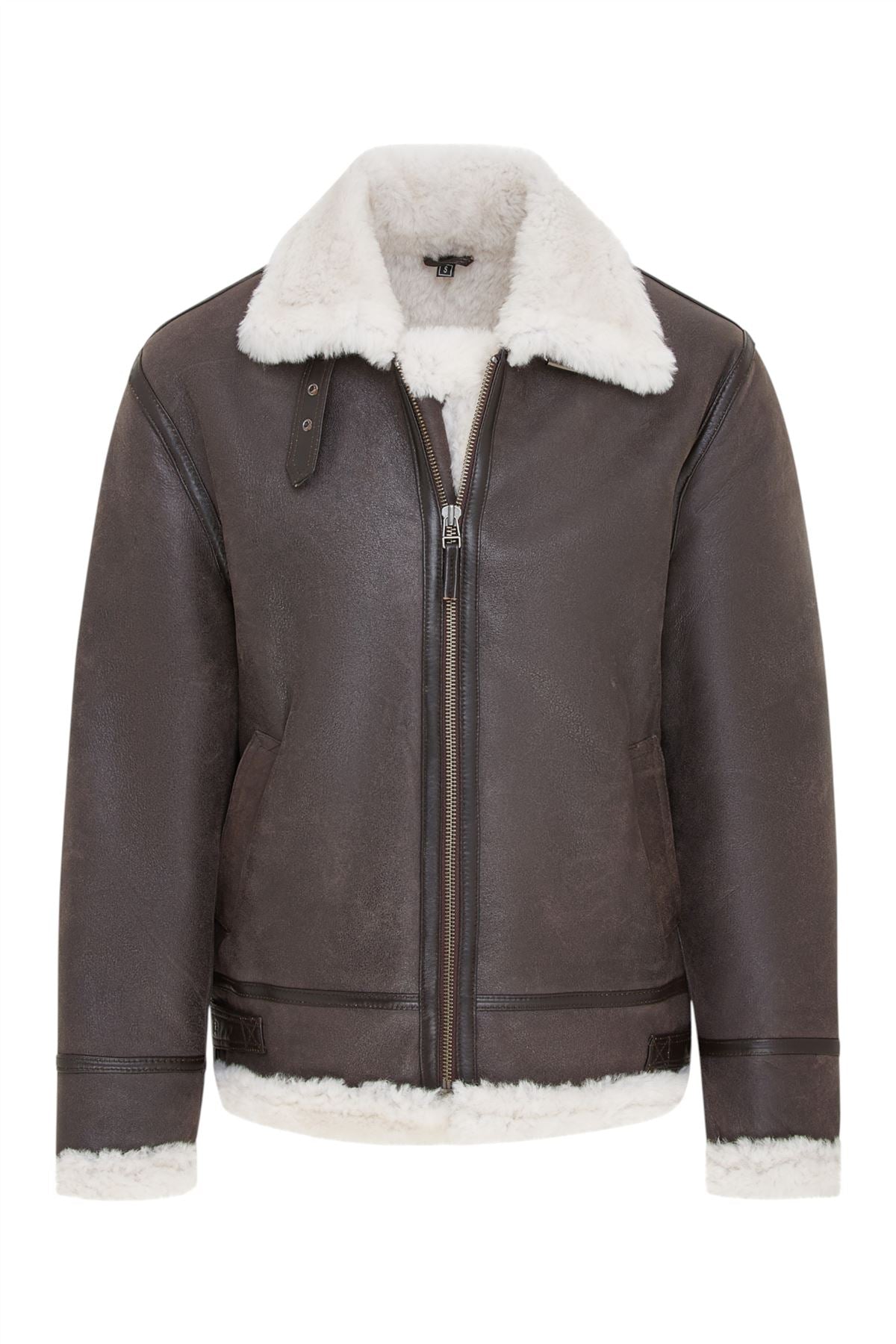 Mens B3 Aviator Real Sheepskin Leather Flying Jacket-Oxford