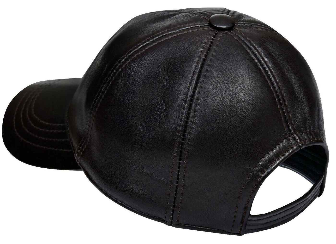 Mens Womens Real Nappa Leather Adjustable Golf Snapback Plain Baseball Cap Hat