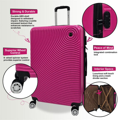 Hard Shell ABS Cabin Suitcase Luggage Set