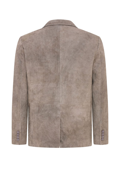 Mens Slim Goat Suede Italian Blazer Jacket-Somero