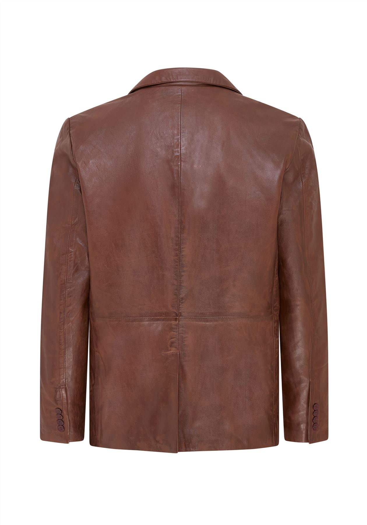 Mens Slim Leather Italian Blazer Jacket-Somero