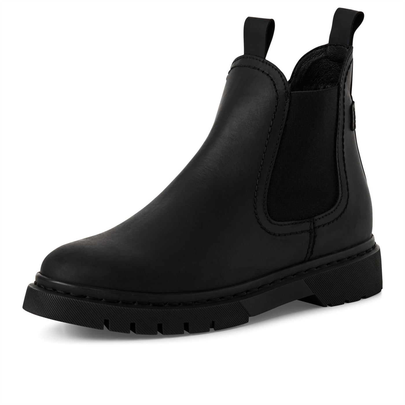 Tamaris Womens Black Leather Classic Chelsea Ankle Boots
