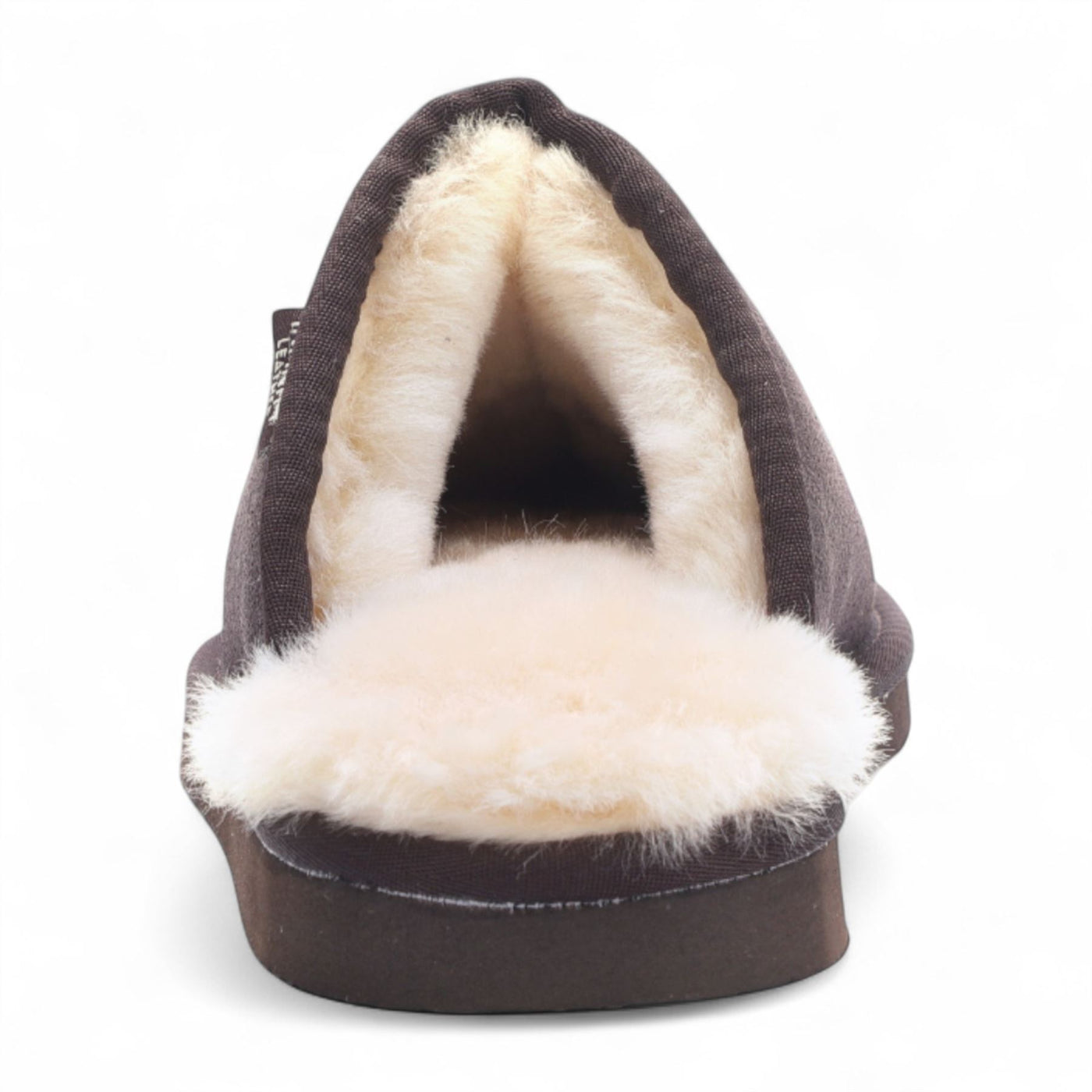 Men's Genuine Sheepskin Brown Suede Mule Winter Warm Non-Slip - Highland