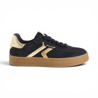 Tamaris Women's Navy Blue Leather Trainers Sneaker Shoes - 23723-44