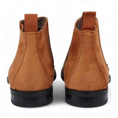 Men's Suede Chelsea Boots Real Leather Lined Slip-On