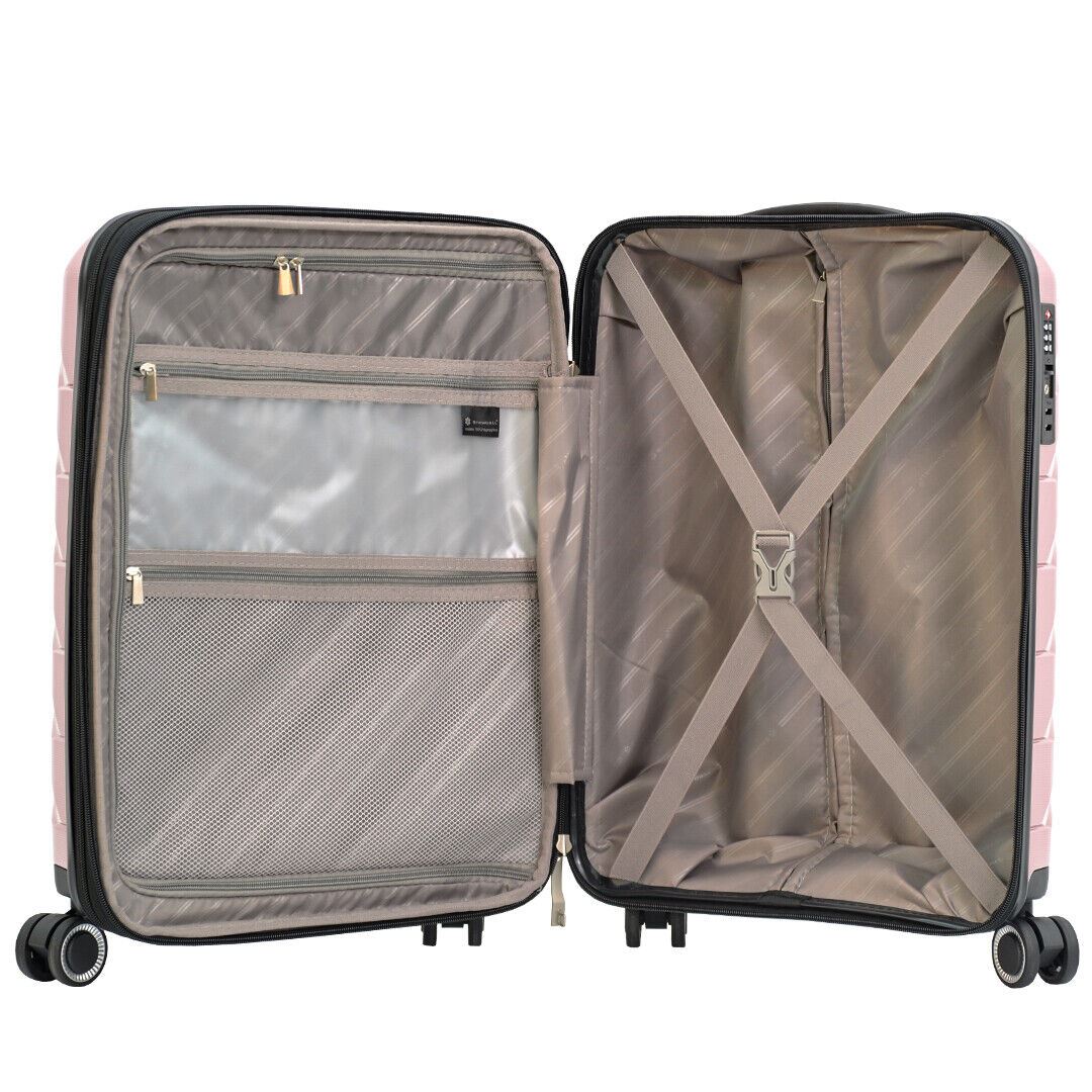 Dual 4 Wheel Hard Shell Strong Luggage Suitcase