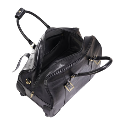 Genuine Leather Wheeled Holdall Duffle Travel Cabin Bag - Holt