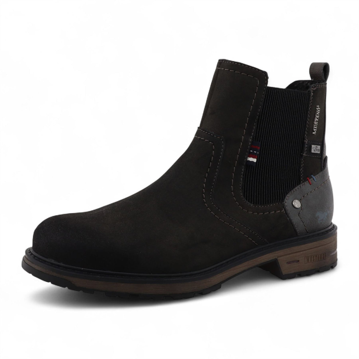 Mustang Men's Dark Grey Water-Resistant Chelsea Ankle Boots
