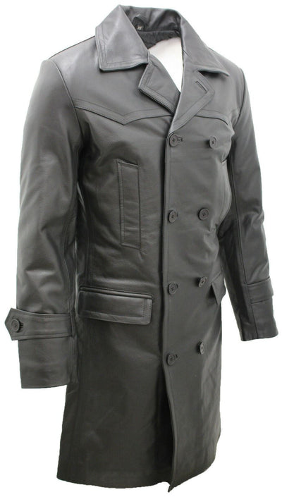Mens Cowhide Leather Peacoat-Dortmund