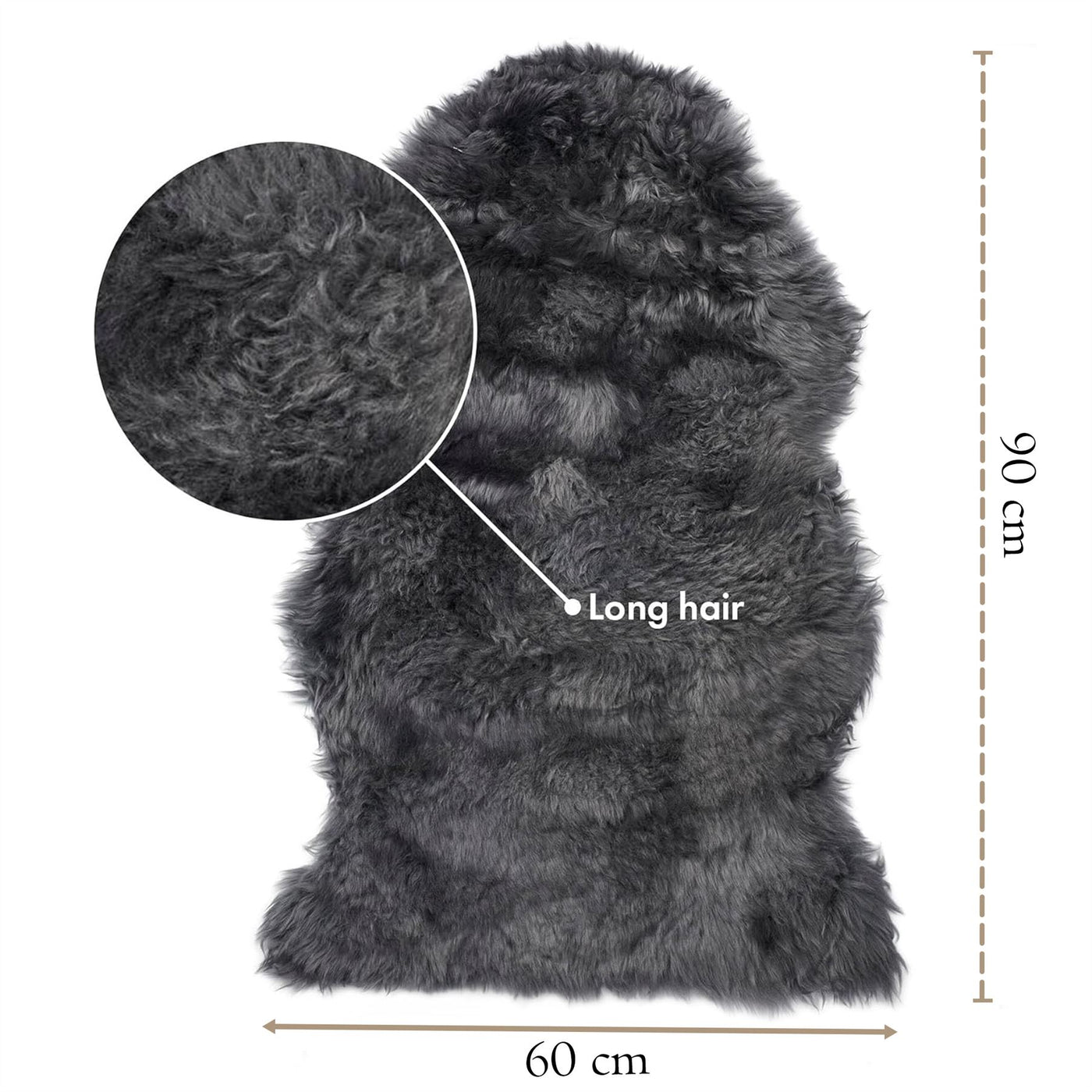 Genuine Sheepskin Natural Silky Soft Fluffy Real Wool Rug