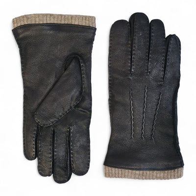 Men’s Italian Leather Warm Wool Lining Winter Gloves - M-LGV-405