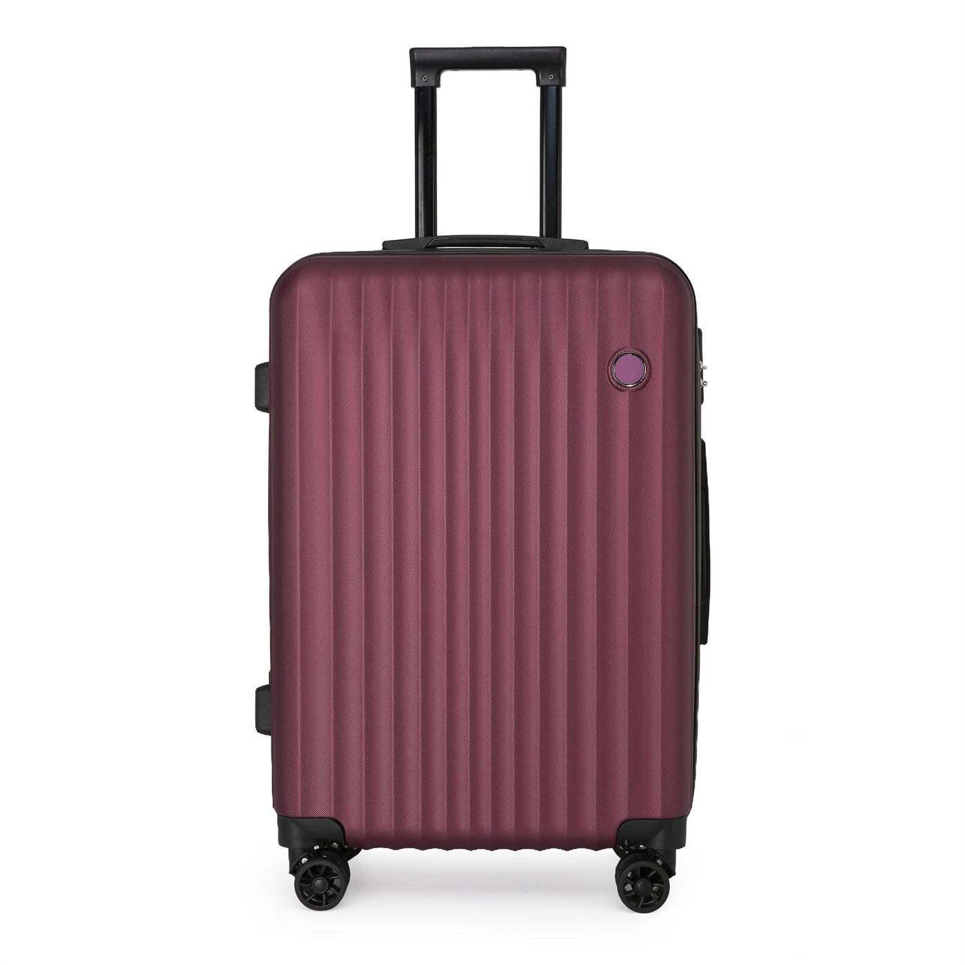 ABS Hard Shell Burgundy Suitcase Luggage Set Travel Carry on Cabin Bag