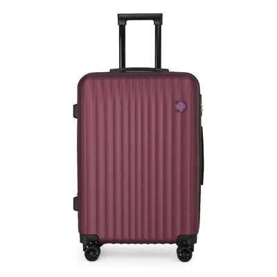 ABS Hard Shell Burgundy Suitcase Luggage Set Travel Carry on Cabin Bag