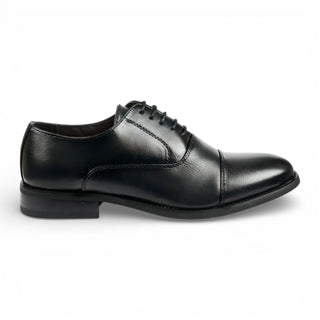 Men's Black Classic Cap-Toe Oxford Formal Lace-Up Brogue Shoes