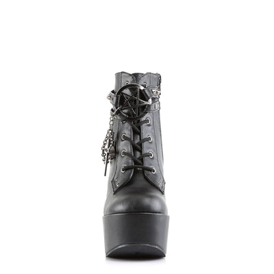 Demonia Poison 101 Black Vegan Leather Ankle Boots