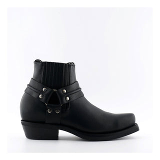 Grinders Unisex Black Western Leather Boots-Renegade Lo