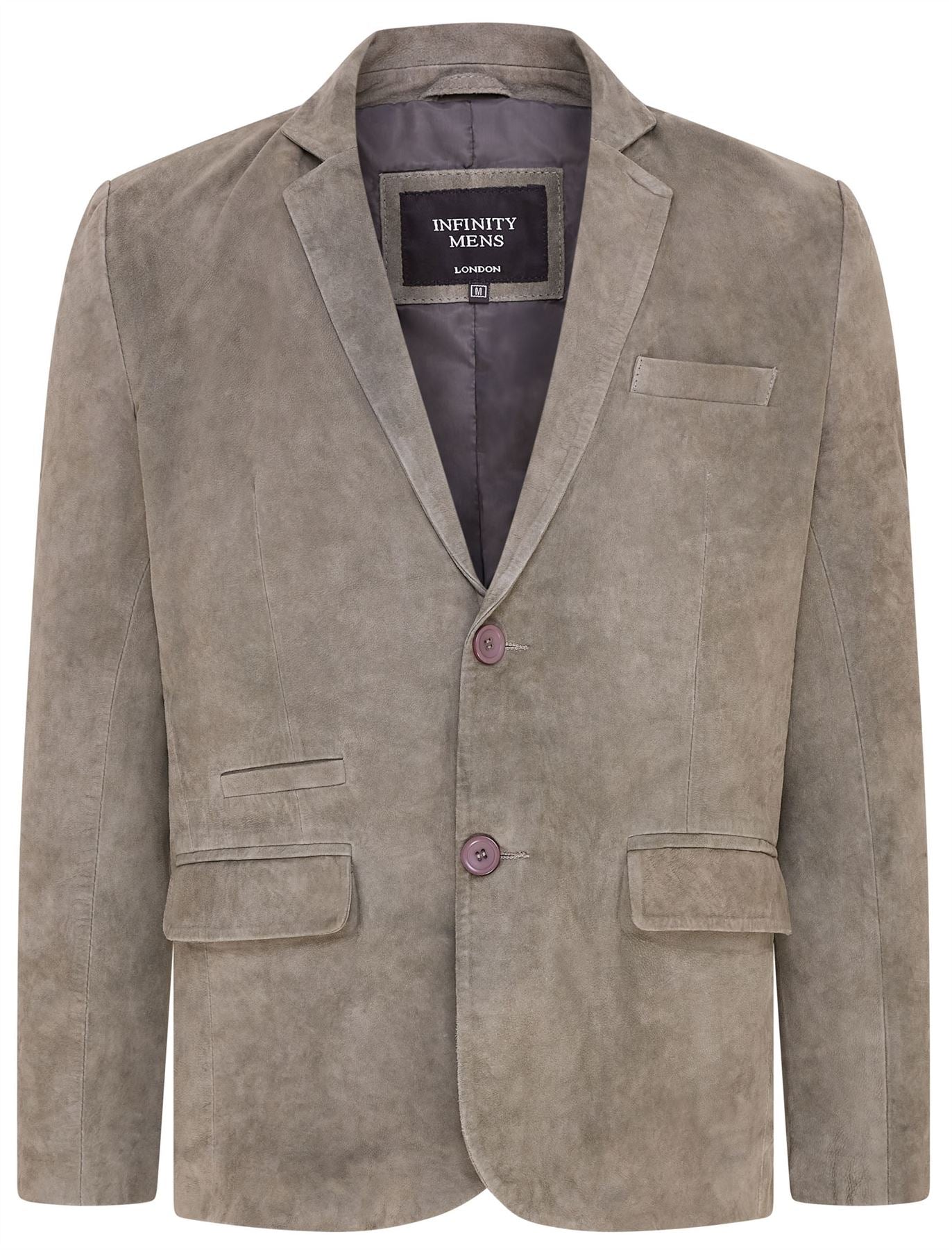 Mens Slim Goat Suede Italian Blazer Jacket-Somero