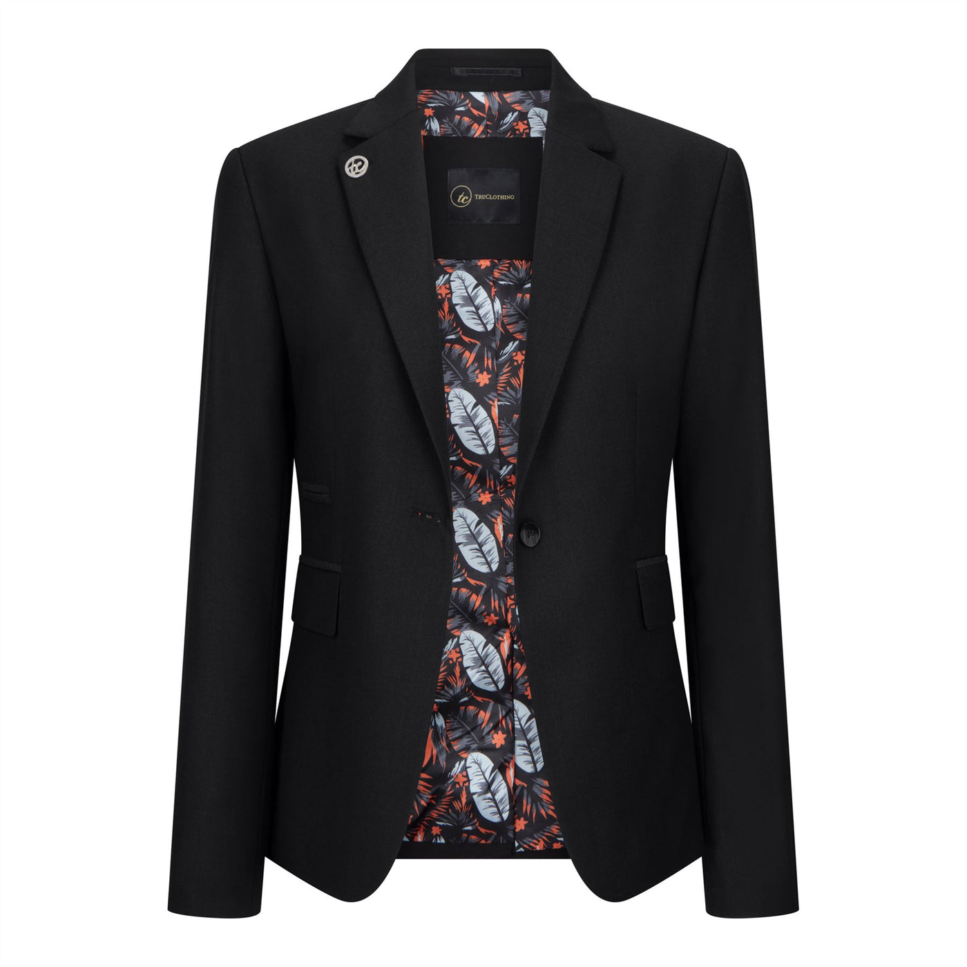 Women's 3 Piece Tailored Fit Plain Black Formal Office Suit
