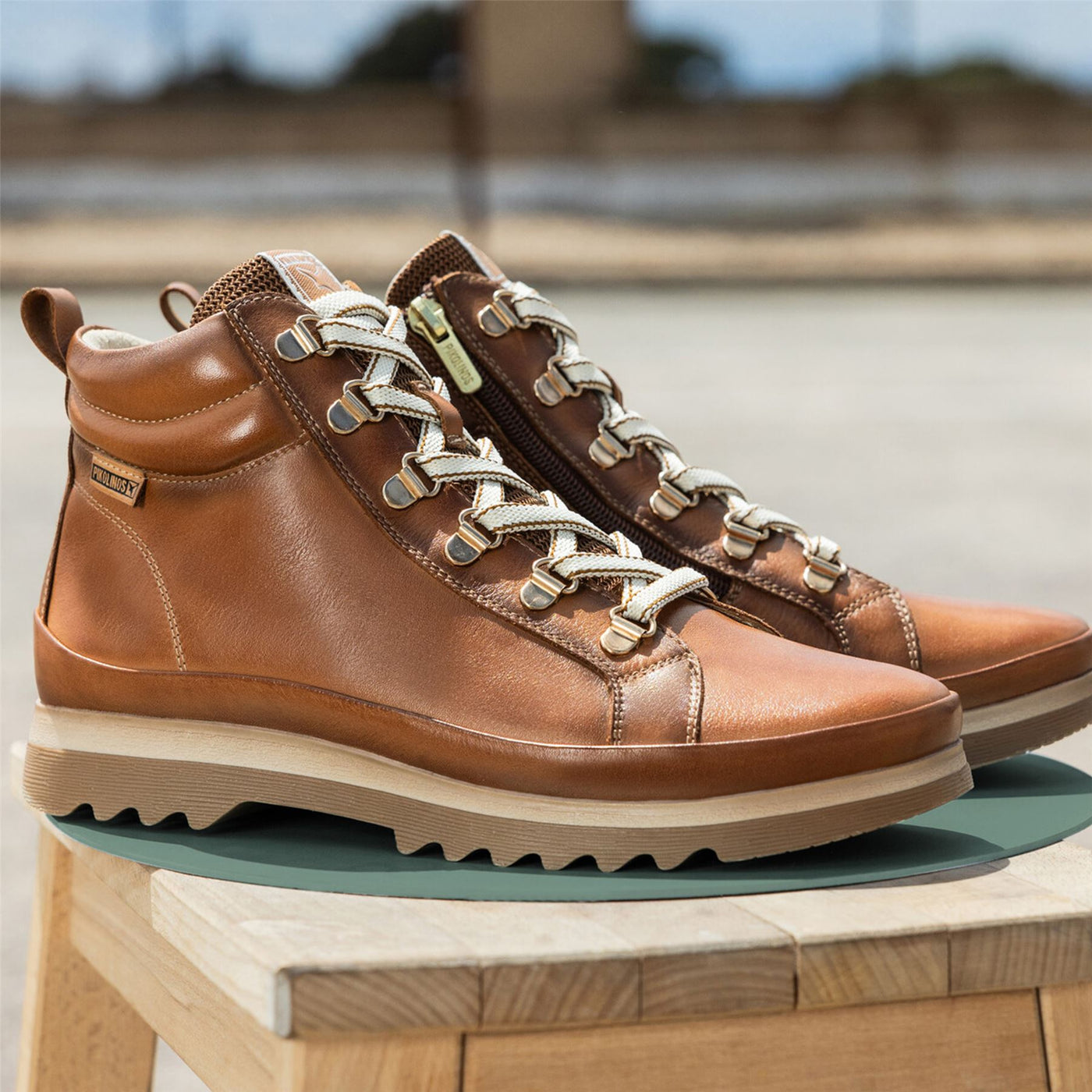 Pikolinos Women’s Brandy Brown Leather Ankle Trainers Boots - Vigo