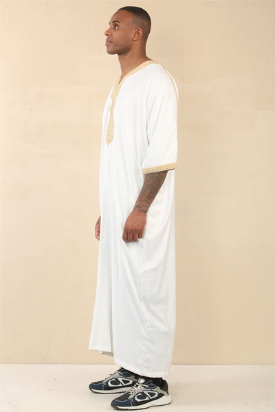 Men's Moroccan Thobe Jubba Robe Eid Djellaba Gandoura