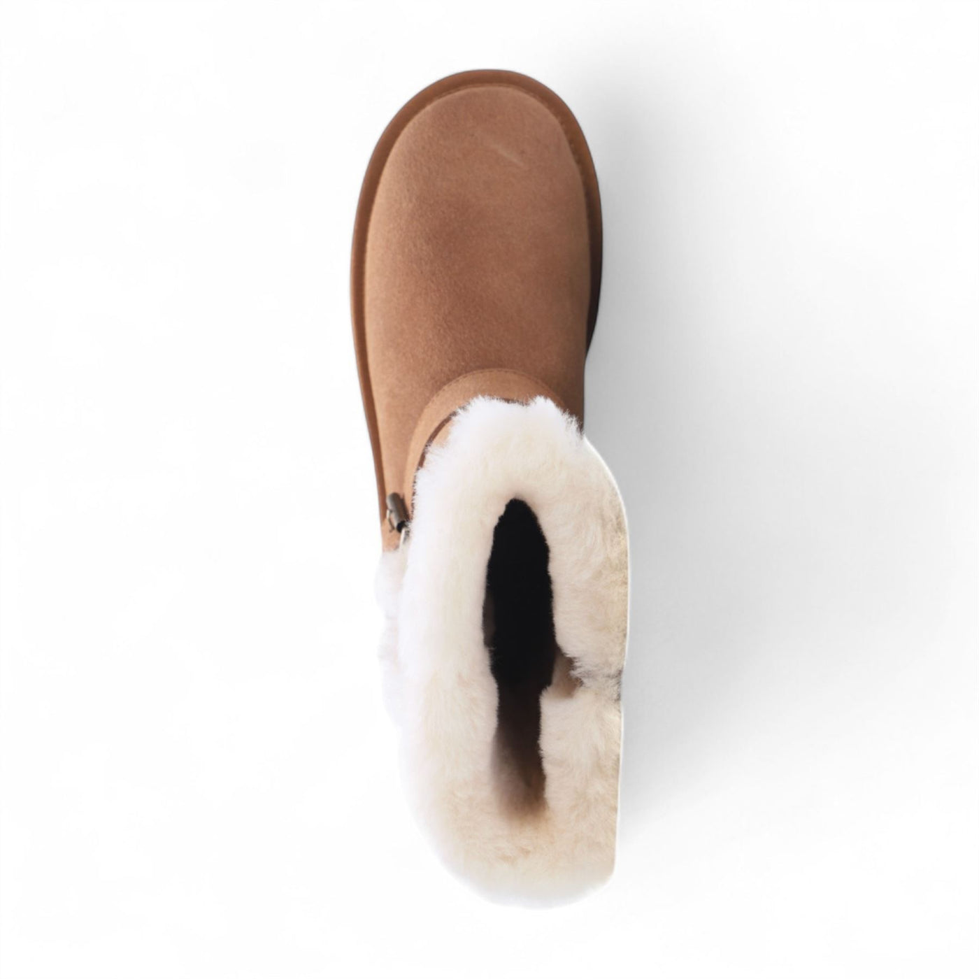 Women's Genuine Sheepskin Suede Calf Winter Warm Boots - Redwood