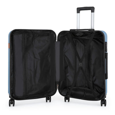 Hard Shell Blue Navy Classic Dual 4 Wheel Luggage Suitcase Set
