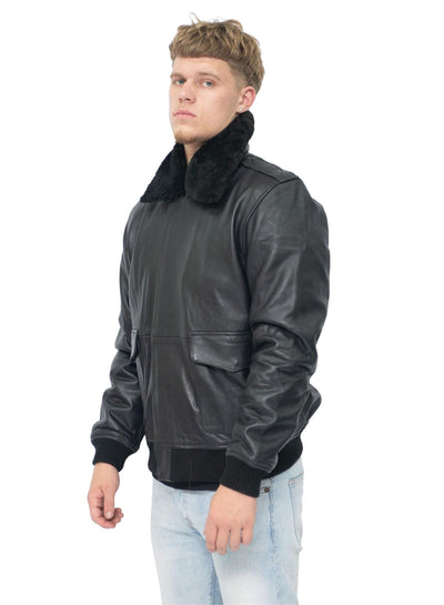 Mens Air Force A2 Cowhide Bomber Jacket-Montreal