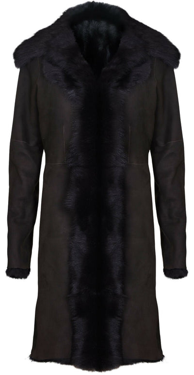 Womens Toscana Sheepskin Suede Trench Coat-Tbilisi