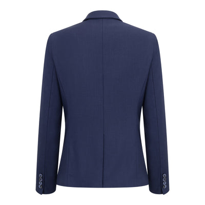 Women's 3 Piece Tailored Fit Plain Navy Formal Office Suit
