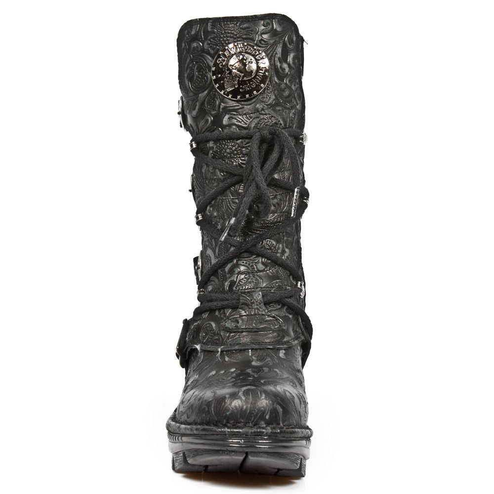 New Rock Ladies Floral Gothic Leather Boots- NEOTR005-S25