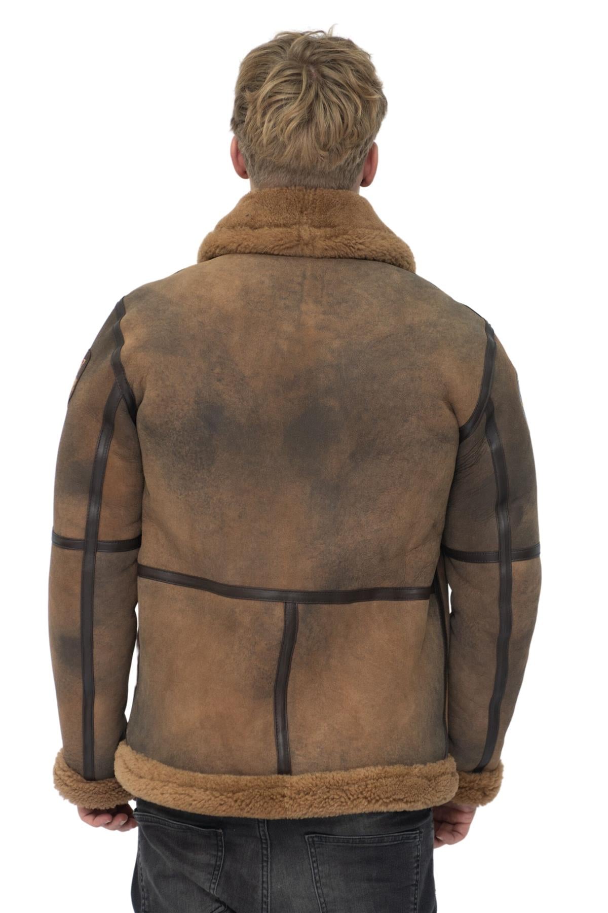 Mens B3 Sheepskin WW2 Bomber Jacket-Hemsworth