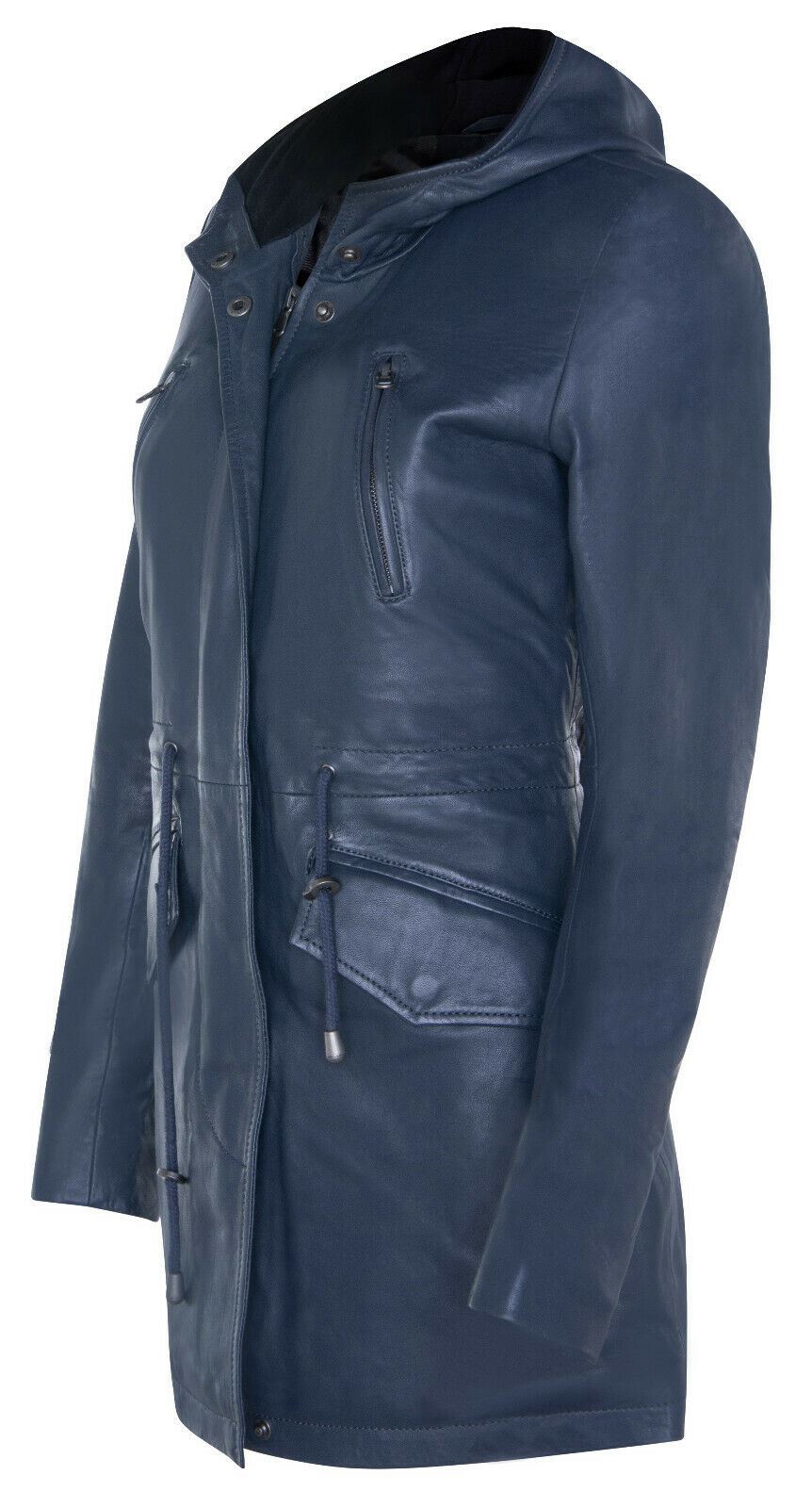 Giacca parka con cappuccio in pelle da donna - Bucarest