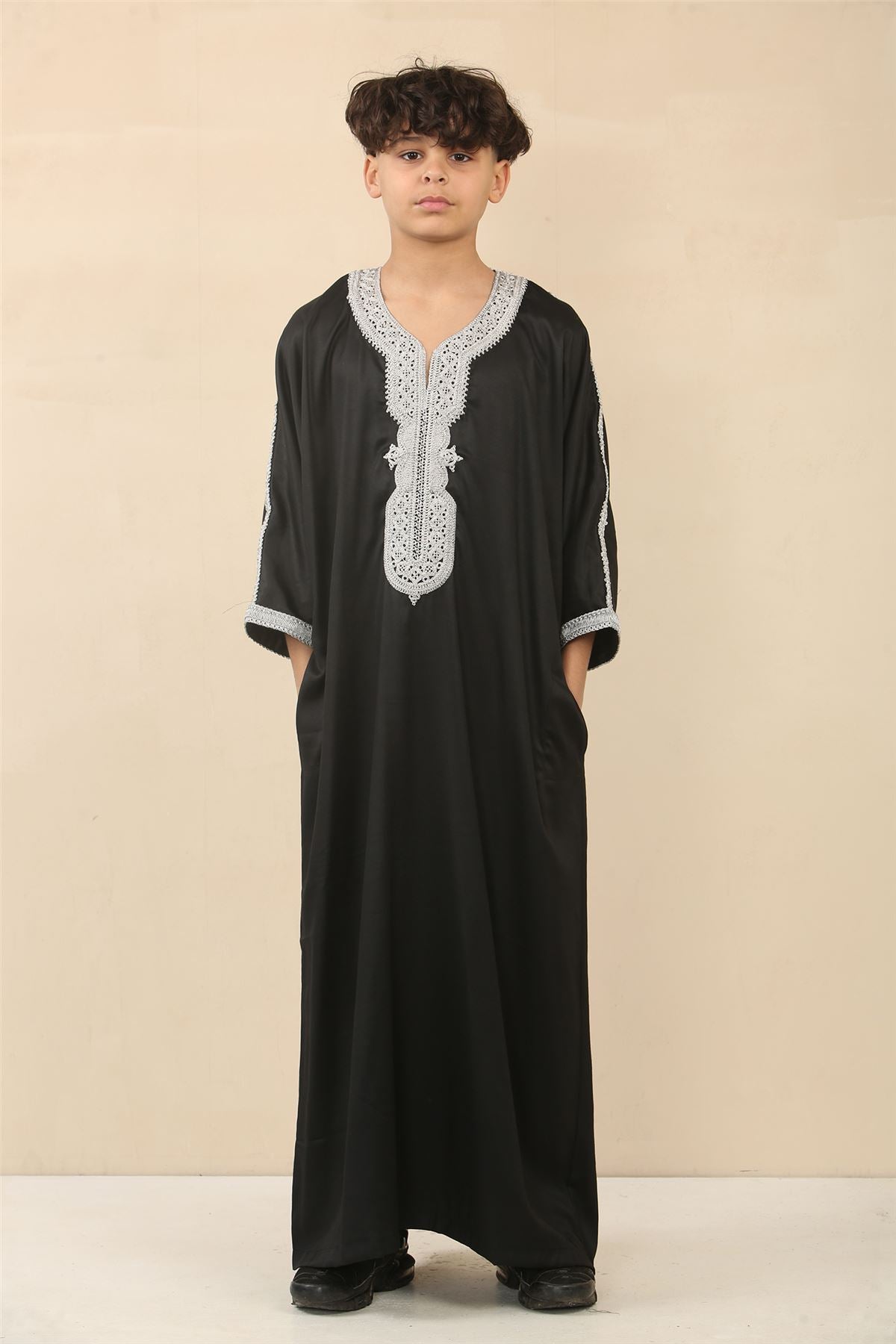 Kid's Boys Moroccan Thobe Jubba Robe Eid Djellaba Gandoura