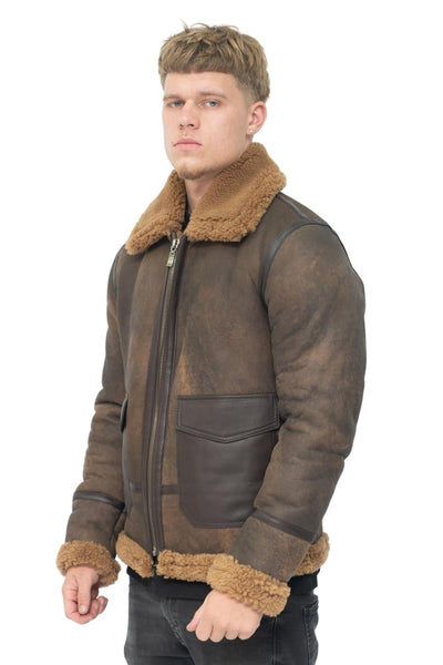 Mens Antique B3 Sheepskin Jacket-Highbridge