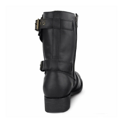 Grinders Mens Black Leather Cowboy Boots-Route 66