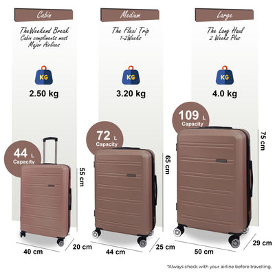 Hard Shell Cabin Luggage ABS Suitcase Set