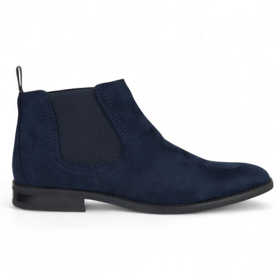 Men's Suede Chelsea Boots Real Leather Lined Slip-On