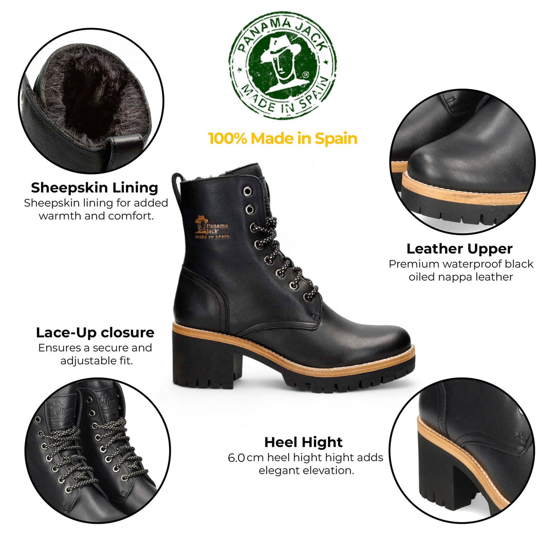 Panama Jacks Women's Black Leather Padma B11 Boots – Infinity Leather